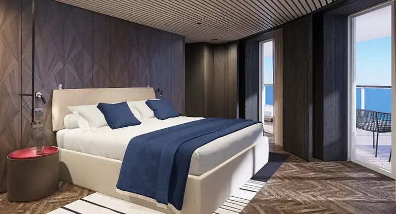 H4 Aft-Facing The Haven Owner's Suite with Large Balcony